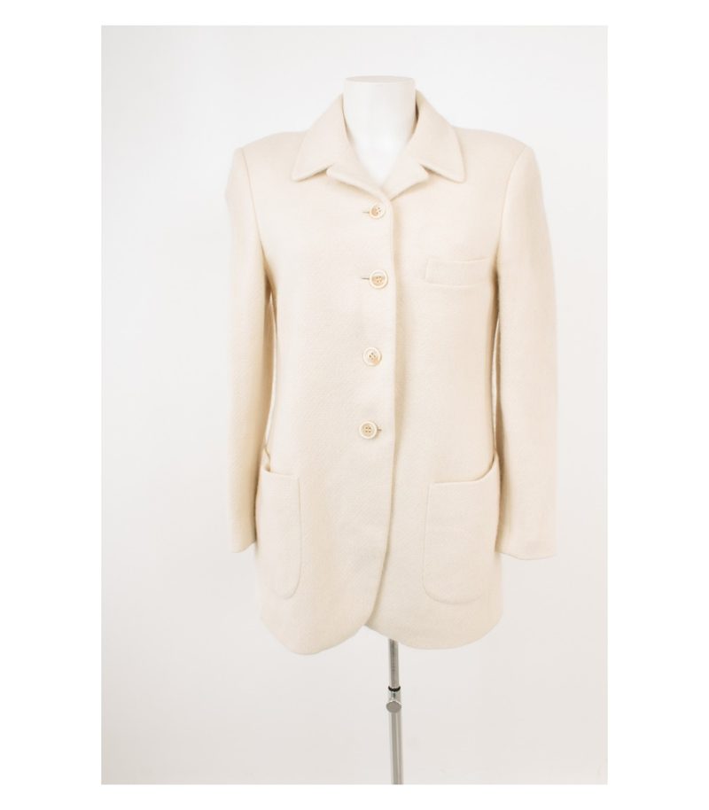 LUCIANO BARBERA Damen Blazer Kashgora Gr. IT 42 DE 36 Angora Wolle – Foto 1