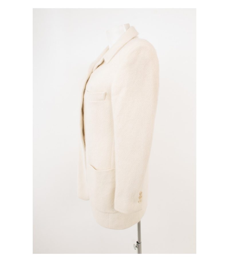 LUCIANO BARBERA Damen Blazer Kashgora Gr. IT 42 DE 36 Angora Wolle – Foto 3