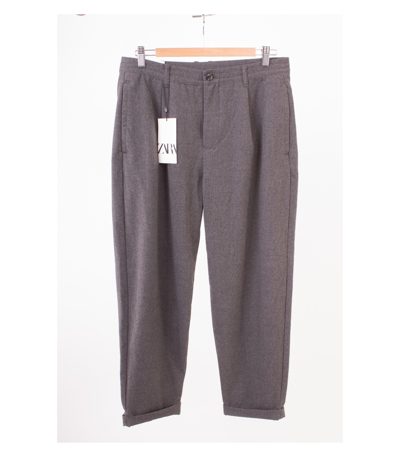 ZARA Herren Hose Relaxed Fit Gr. L (fällt kleiner aus) Grau Neu
