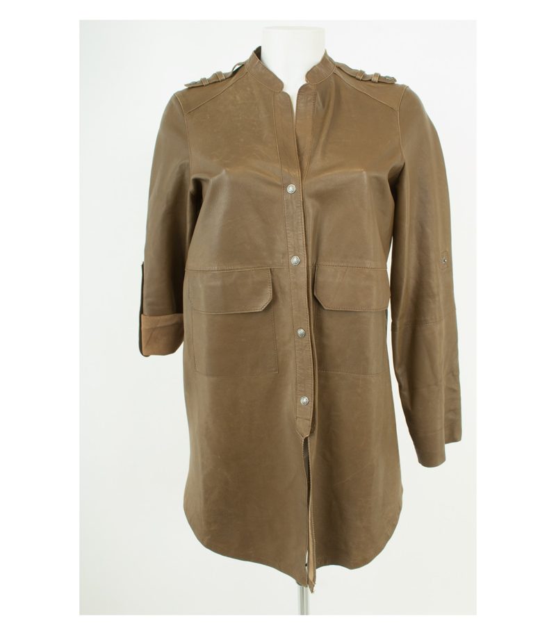 ZARA Damen WOMAN leichte Jacke Mantel Gr. DE 42 Leder – Foto 1