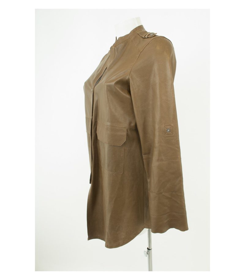 ZARA Damen WOMAN leichte Jacke Mantel Gr. DE 42 Leder – Foto 3