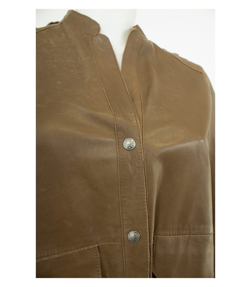 ZARA Damen WOMAN leichte Jacke Mantel Gr. DE 42 Leder – Foto 5