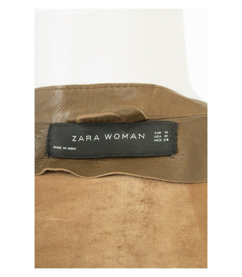 ZARA Damen WOMAN leichte Jacke Mantel Gr. DE 42 Leder – Foto 7