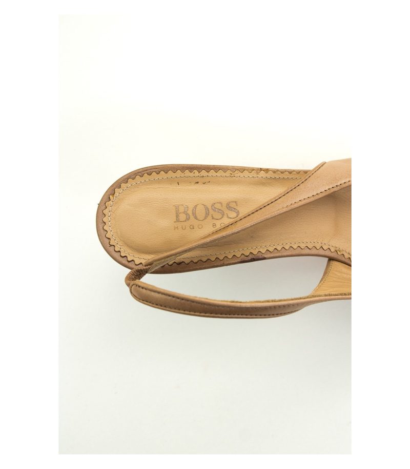 HUGO BOSS Damen Sandaletten Pumps High Heel Gr. EU 37 Beige Leder – Foto 4