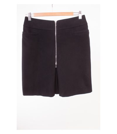 ST.EMILE Damen Rock Wollrock Gr. DE 36 Schwarz Wolle Kaschmir Cashmere