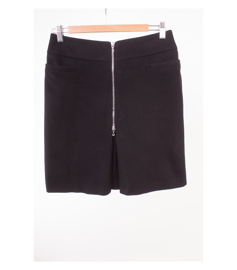 ST.EMILE Damen Rock Wollrock Gr. DE 36 Schwarz Wolle Kaschmir Cashmere – Foto 1
