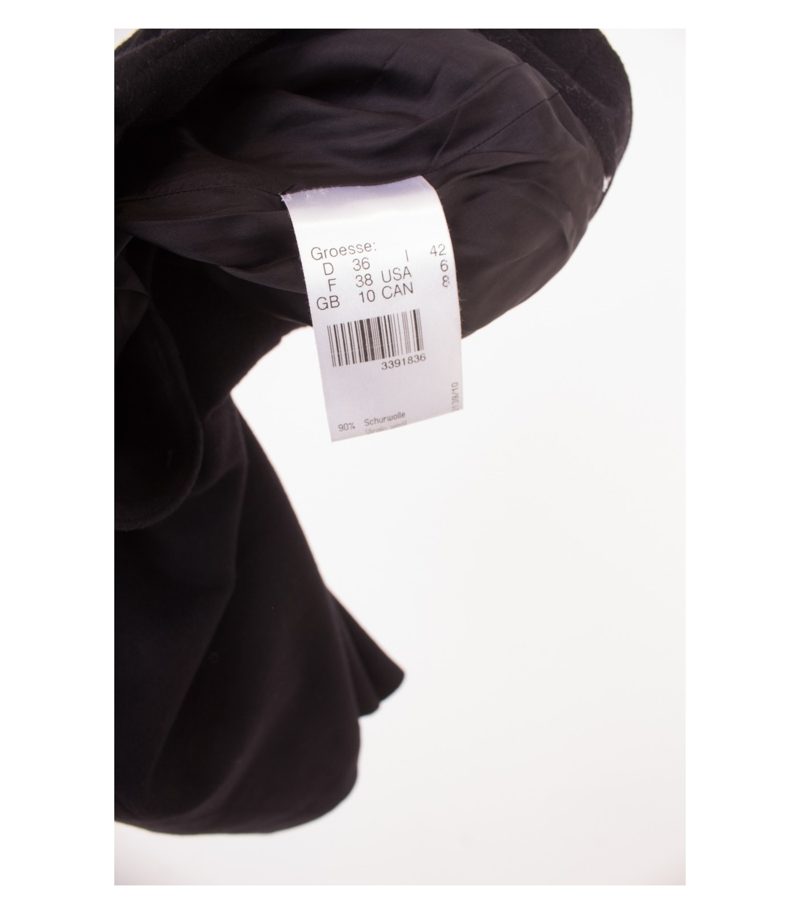 ST.EMILE Damen Rock Wollrock Gr. DE 36 Schwarz Wolle Kaschmir Cashmere – Foto 3