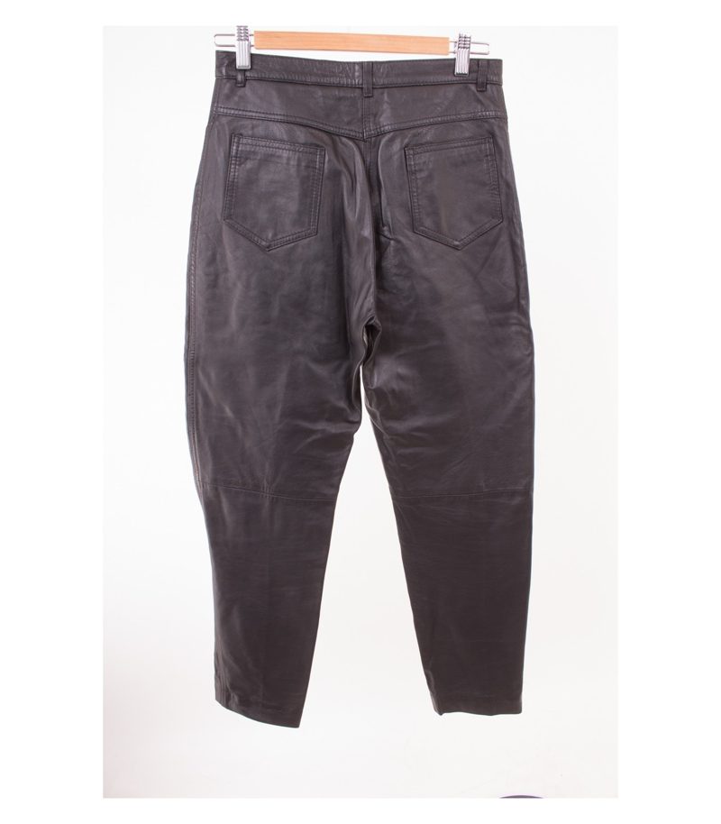 Miss Astor Damen Hose Lederhose Gr. 40 Schwarz Leder – Foto 2