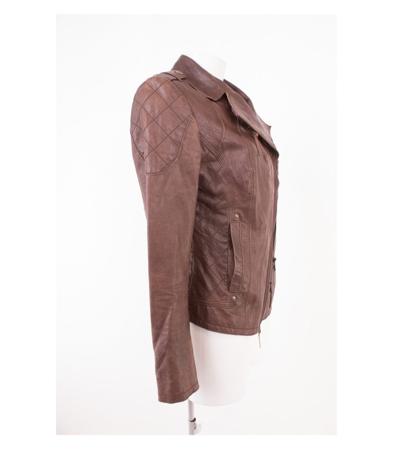 JEAN PAUL Damen BERLIN Lederjacke Gr. DE 38 Braun Leder – Foto 2