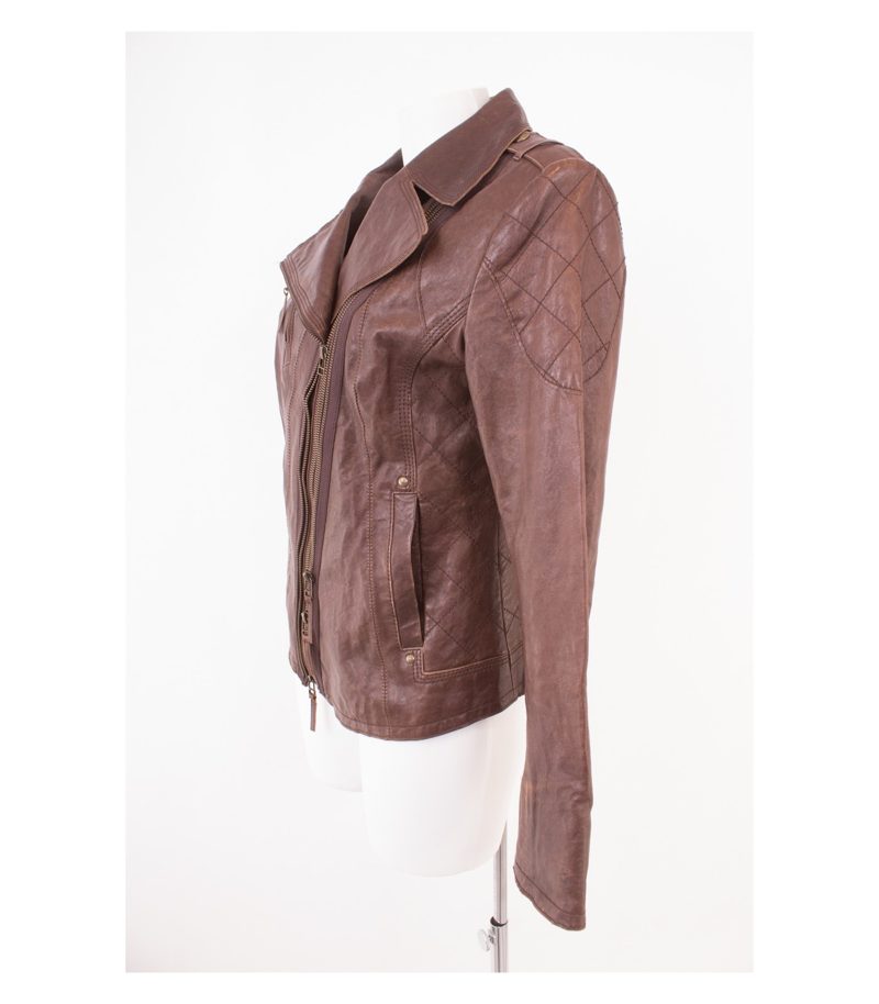 JEAN PAUL Damen BERLIN Lederjacke Gr. DE 38 Braun Leder – Foto 3