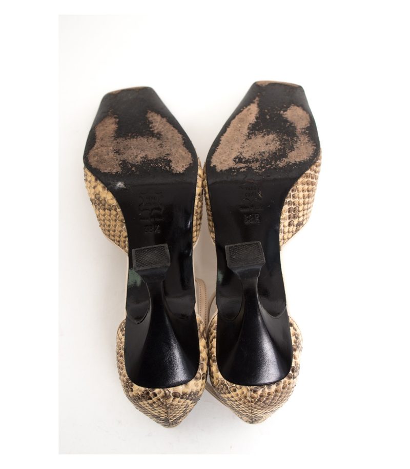 LUCIANO PADOVAN Damen Sandaletten Pumps Gr. EU 38,5 Mehrfarbig Leder – Foto 5