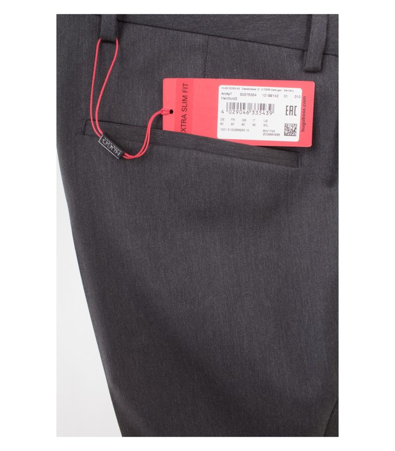 HUGO BOSS Herren Business Anzug-Hose Gr.90 Extra Slim-Fit HenfordS Wolle Neu – Foto 4
