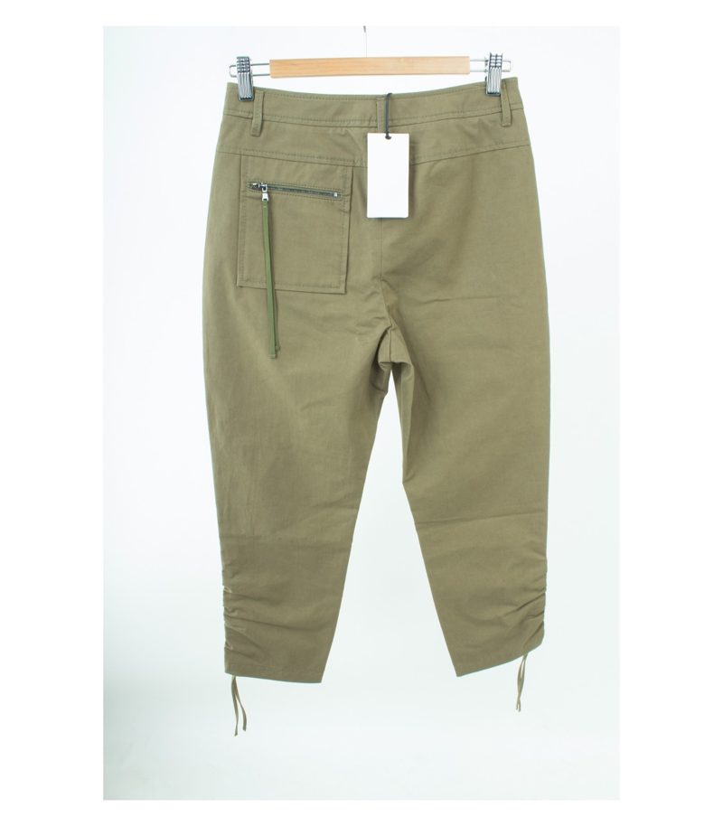 DOROTHEE SCHUMACHER Damen Hose Caprihose Gr. 1 (DE 34) Khaki Neu – Foto 2
