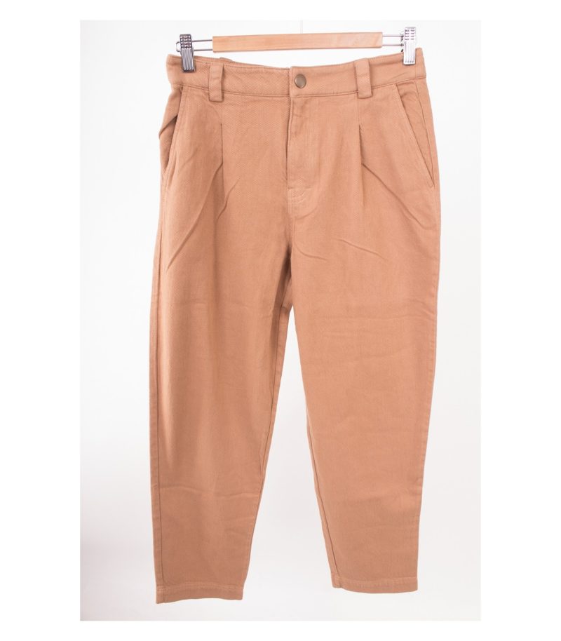 TWINSET Damen Hose Braunbeige Gr. IT 40 DE 34 Baumwolle Neu – Foto 1