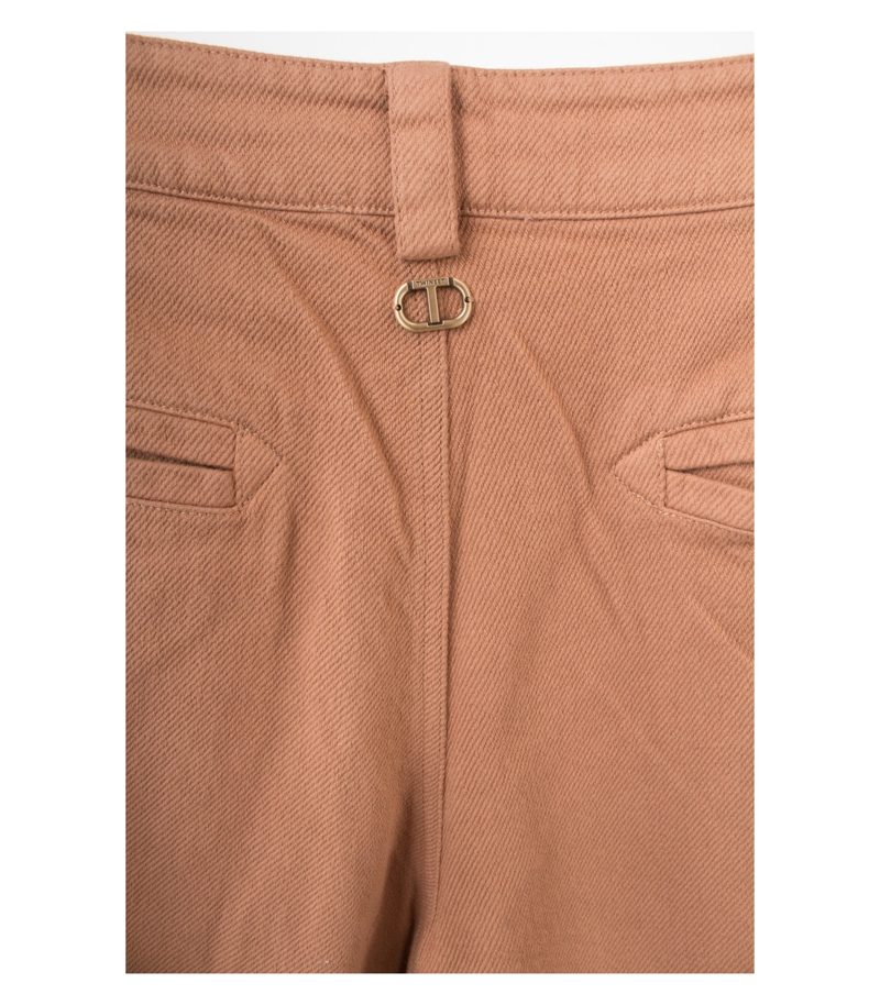 TWINSET Damen Hose Braunbeige Gr. IT 40 DE 34 Baumwolle Neu – Foto 3
