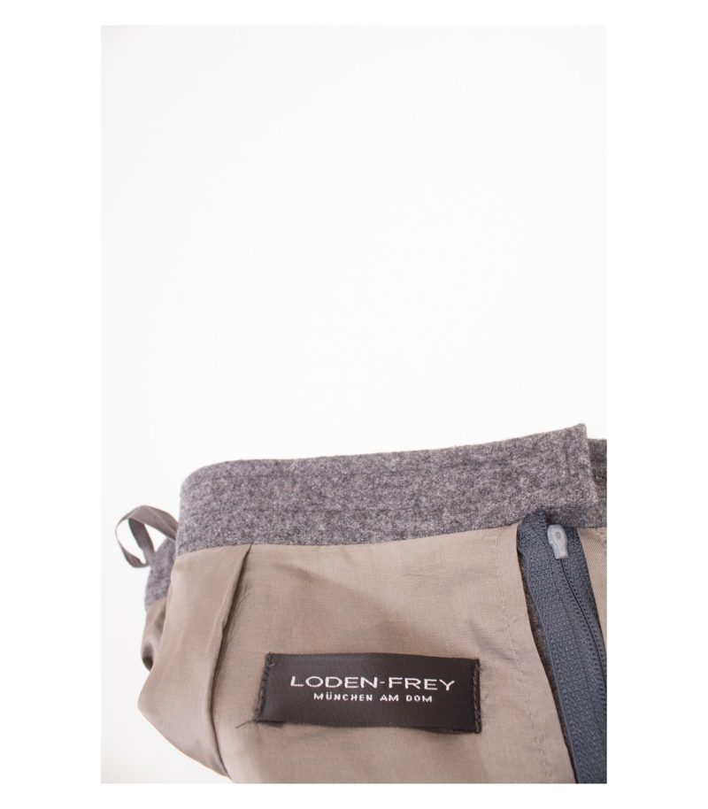 LODEN FREY Damen Rock Gr. DE 38 Reine Grau Wolle – Foto 3