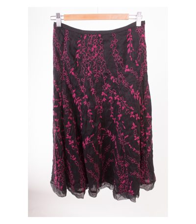 Monsoon Damen Rock & Gr. DE 36 Leinen Seide