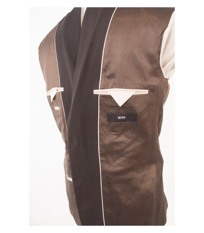 HUGO BOSS Herren Sakko Reine Gr. 98 The James 3/Sharp5 Braun Wolle – Foto 6