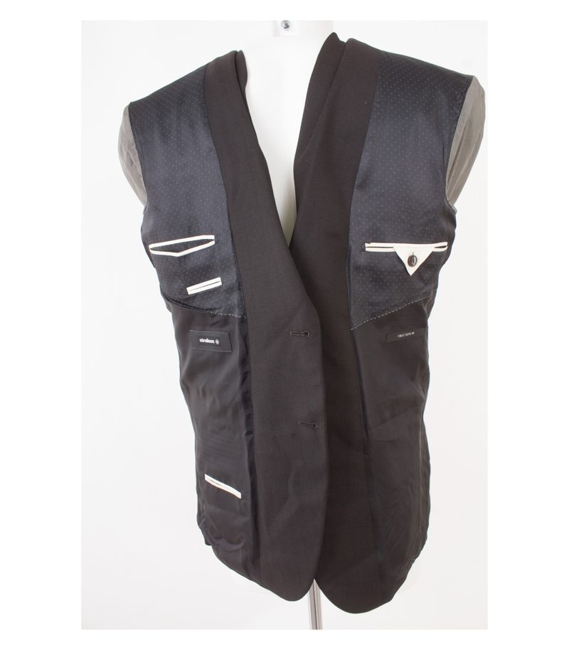 strellson Herren Sakko Gr. 102 Reine Super 100´S Schwarz Wolle – Foto 6