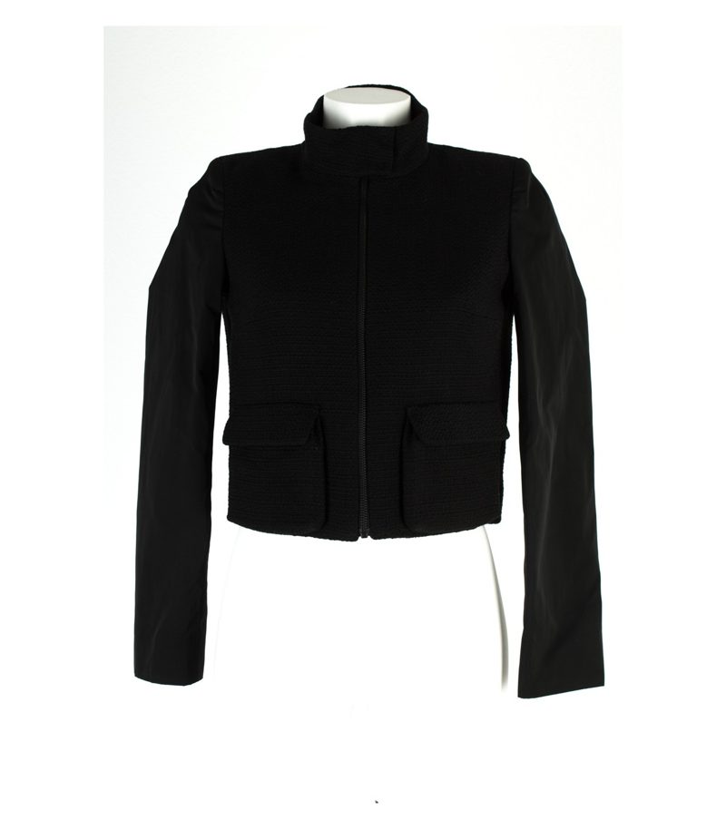 COS Damen Jacke Casual Gr. 36 Baumwolle-Wolle Kurzejacke Schwarz – Foto 1