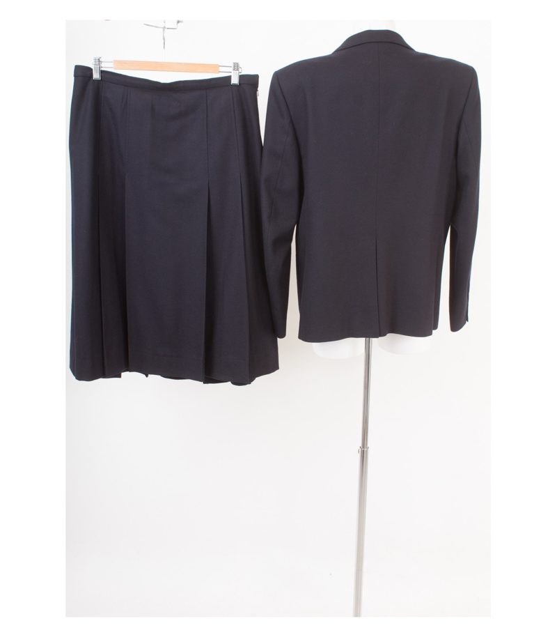 Burberrys Damen Kostüm Gr. 44 (C 88 B Long) Blau Wolle – Foto 2
