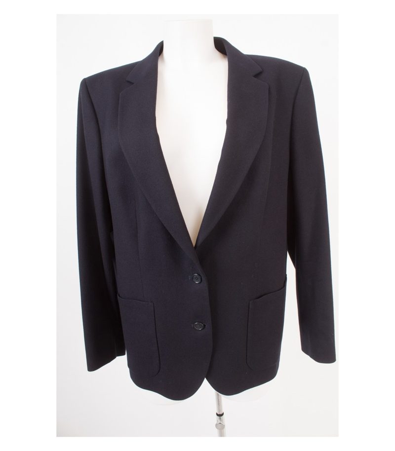 Burberrys Damen Kostüm Gr. 44 (C 88 B Long) Blau Wolle – Foto 3