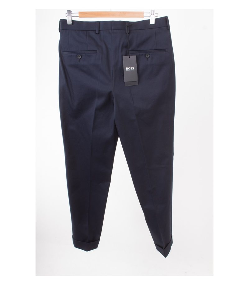 HUGO BOSS Herren Chino - Hose Gr. 94 Blau Baumwolle Neu – Foto 2