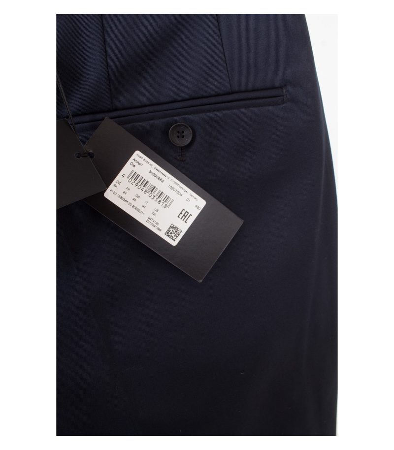 HUGO BOSS Herren Chino - Hose Gr. 94 Blau Baumwolle Neu – Foto 3
