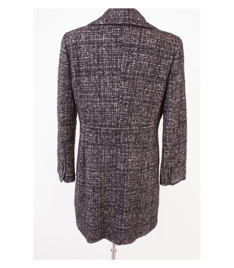 FUCHS SCHMITT Damen Mantel Gr. DE 38 Schwarz-Grau Baumwolle Wolle Alpaka – Foto 5