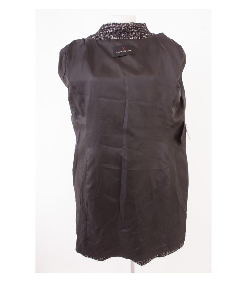 FUCHS SCHMITT Damen Mantel Gr. DE 38 Schwarz-Grau Baumwolle Wolle Alpaka – Foto 7