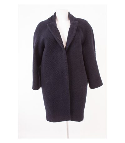 COS Damen Mantel Gr. 34 Blau Wolle