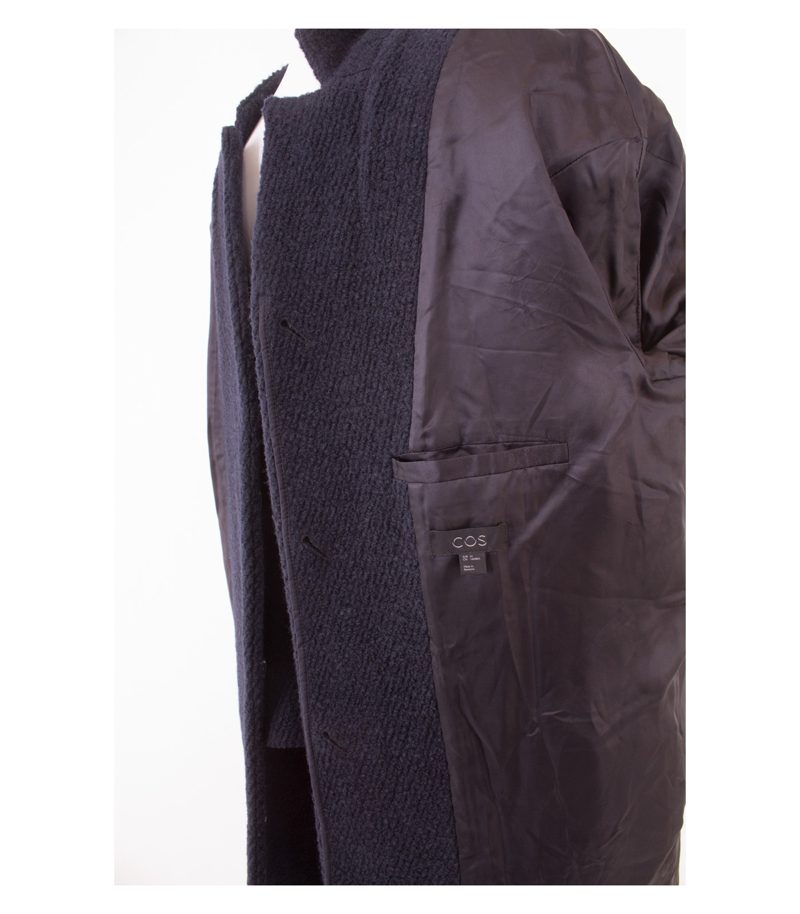 COS Damen Mantel Gr. 34 Blau Wolle – Foto 8