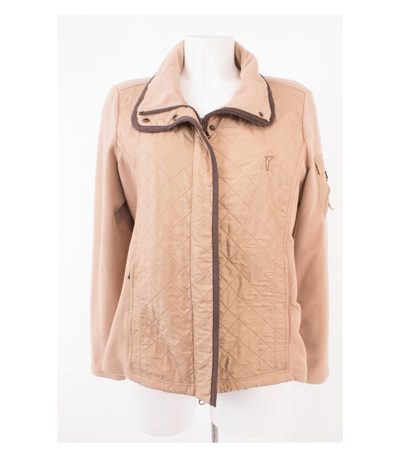 GOLFINO Damen Jacke Fleecejacke Funktionsjacke Gr. DE 44 Beige