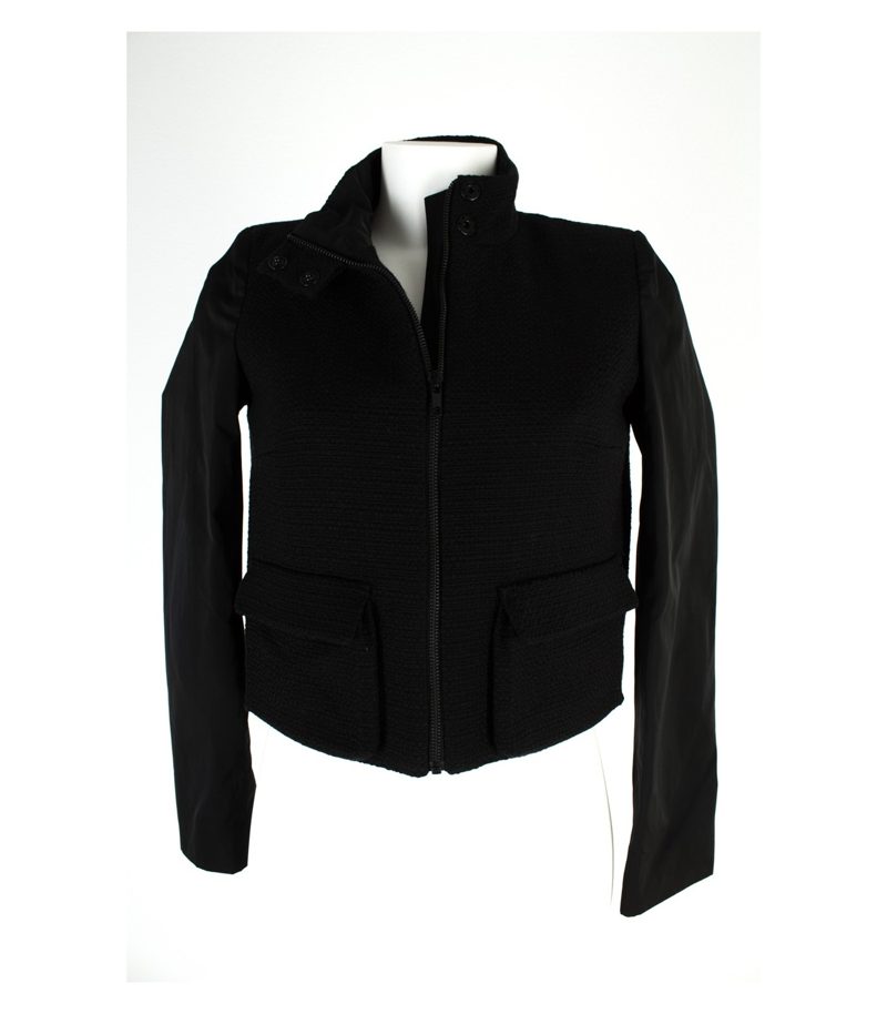 COS Damen Jacke Casual Gr. 36 Baumwolle-Wolle Kurzejacke Schwarz – Foto 2