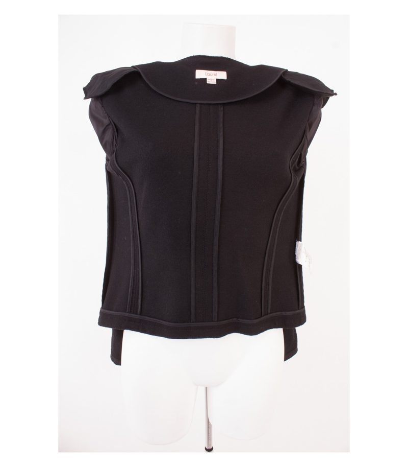 Laurel Damen Kostüm Blazer Rock Gr. DE 36 Reine Schwarz Wolle – Foto 5