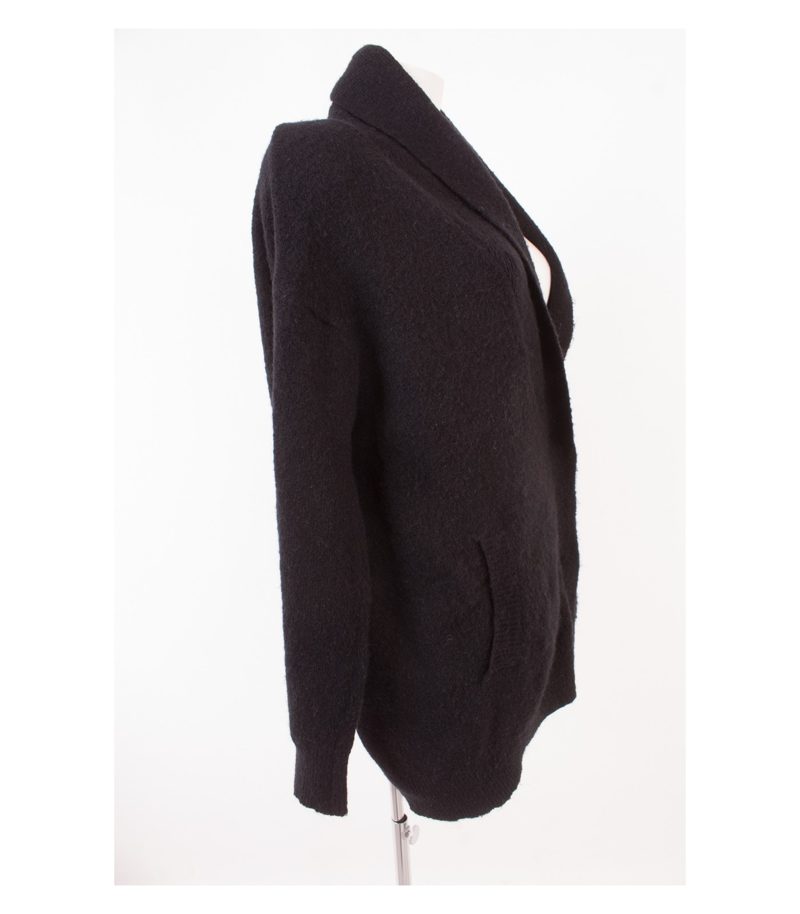 MOSS COPENHAGEN Damen Strickjacke Pullover Gr. 1 (DE36) Schwarz Mohair Wolle – Foto 2