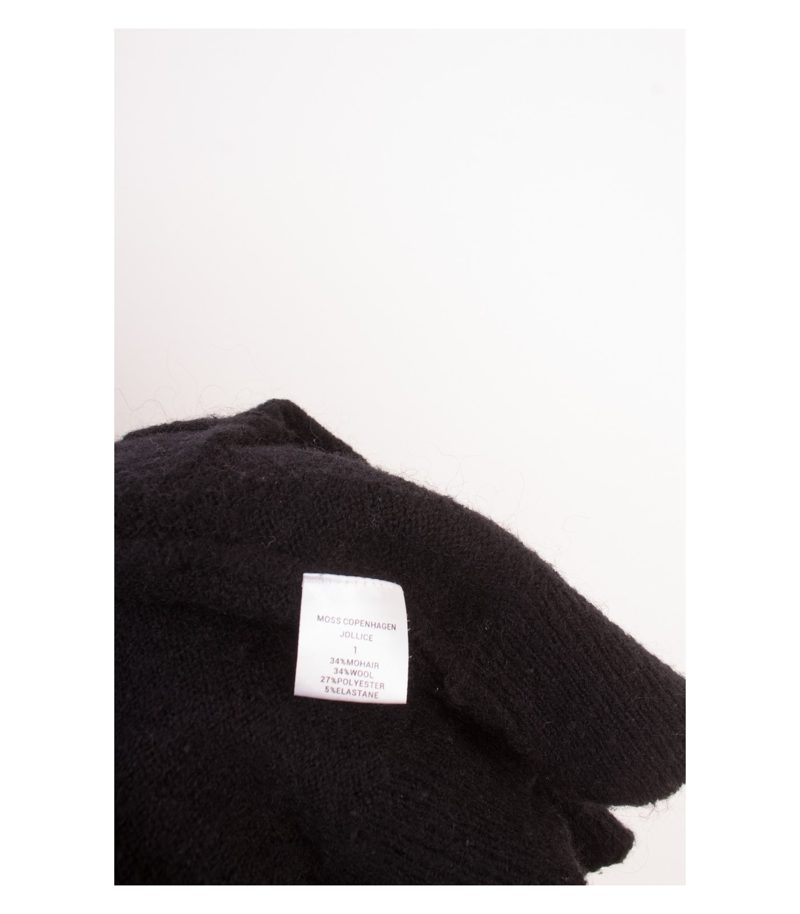 MOSS COPENHAGEN Damen Strickjacke Pullover Gr. 1 (DE36) Schwarz Mohair Wolle – Foto 7