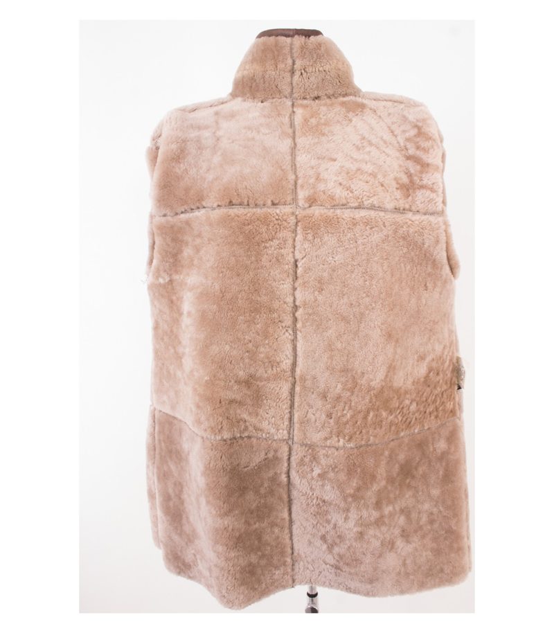 CHRIST Damen Mantel Lammfellmantel Gr. DE 34 Braun Leder – Foto 7