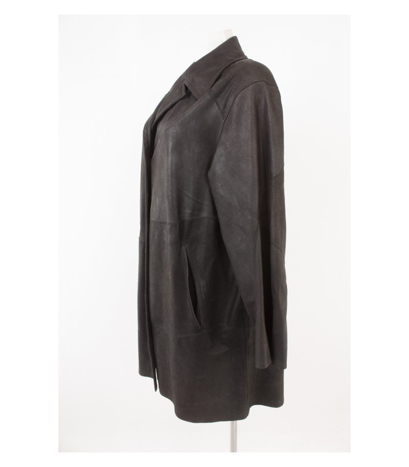 CHRIST Damen Mantel Ledermantel Anthrazitgrau Gr. XL Leder – Foto 3