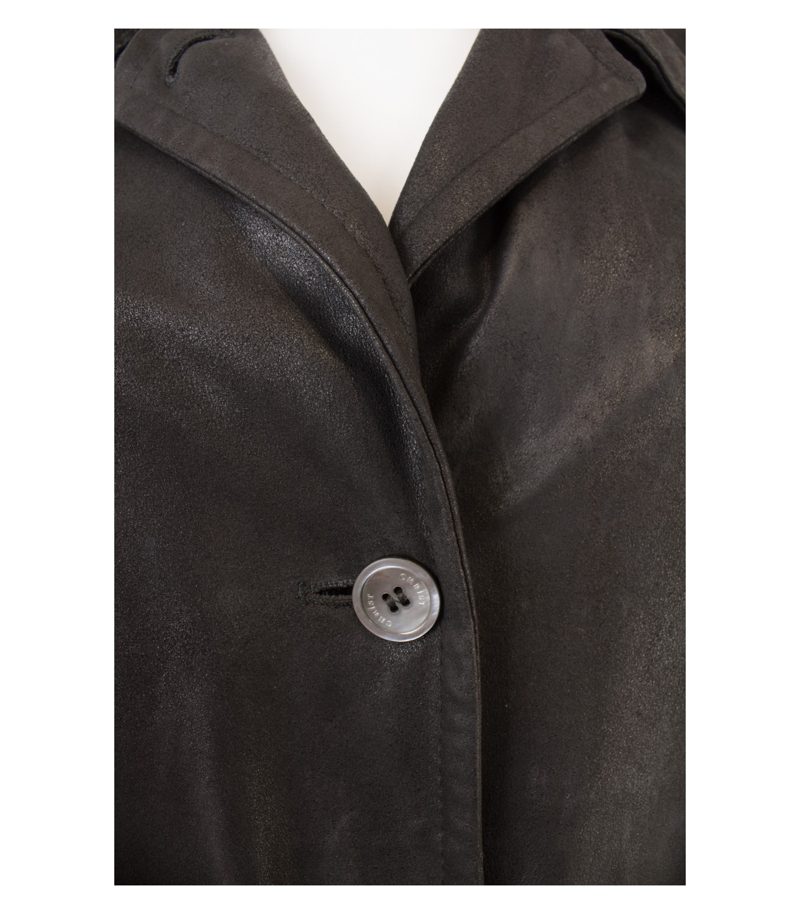CHRIST Damen Mantel Ledermantel Anthrazitgrau Gr. XL Leder – Foto 5
