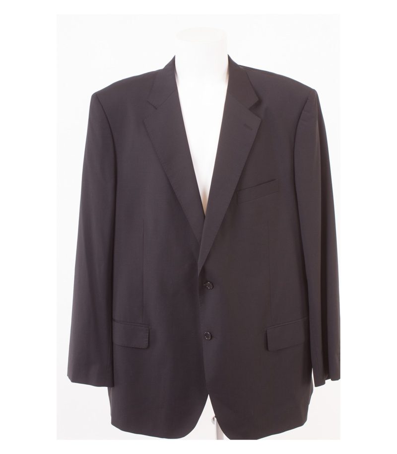 BALMAIN Herren Sakko Gr. 74 R Drop 7 Reine Super 120´S Schwarz Wolle – Foto 1