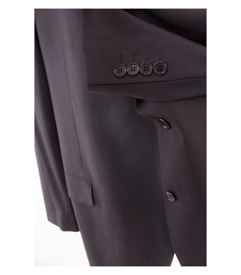 BALMAIN Herren Sakko Gr. 74 R Drop 7 Reine Super 120´S Schwarz Wolle – Foto 3