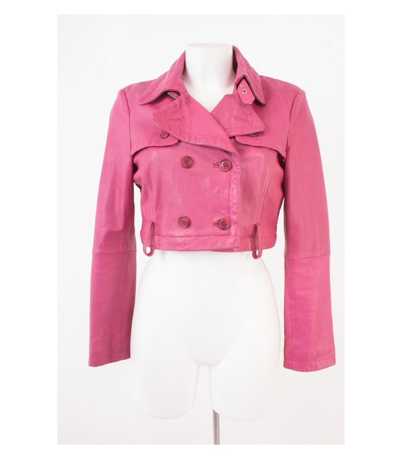 SNAP SHOT Damen Lederjacke Kurzjacke Gr. DE 34 Leder – Foto 4