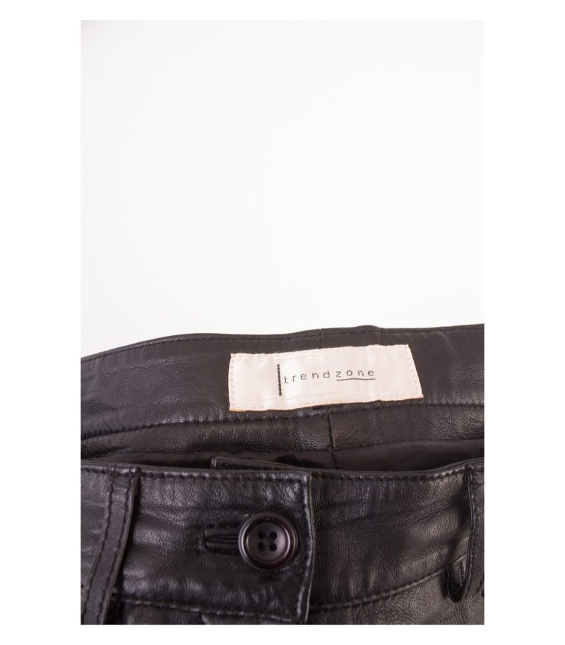 trendzone Damen Hose Lderhose Gr. DE 38 Schwarz Leder – Foto 3