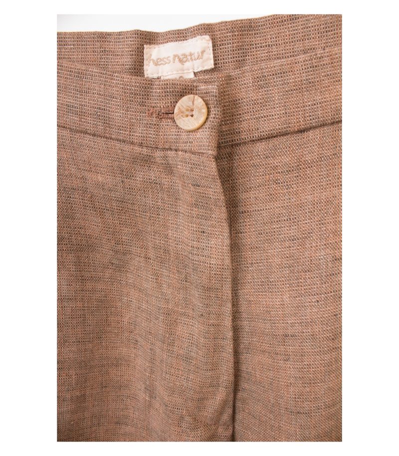 hess natur Damen Hose Gr. DE 38 Mehrfarbig Leinen – Foto 3