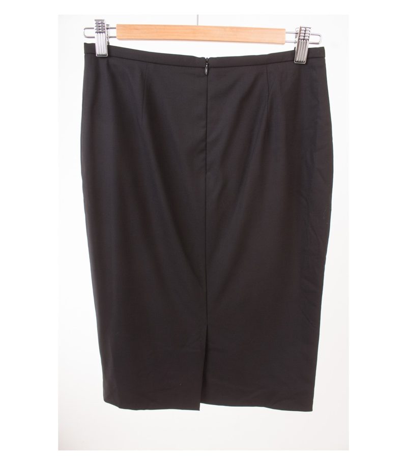 AGNONA Damen Rock Wollrock Stretch Gr. IT40 (DE 36) Schwarz Neu – Foto 2