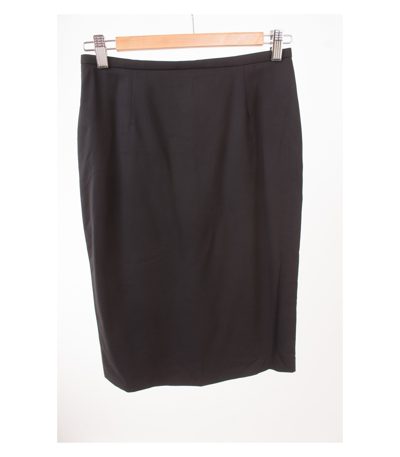 AGNONA Damen Rock Wollrock Stretch Gr. IT 38 (DE 34) Schwarz Neu