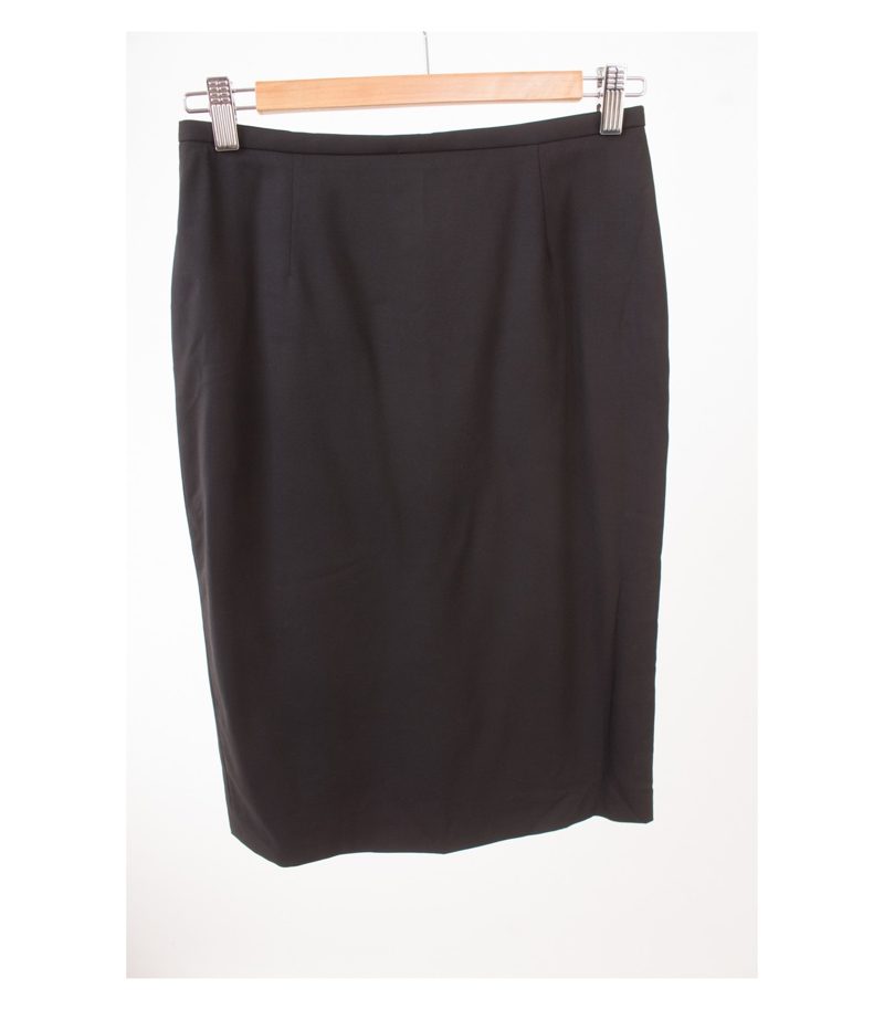 AGNONA Damen Rock Wollrock Stretch Gr. IT 38 (DE 34) Schwarz Neu – Foto 1