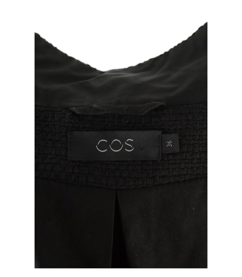 COS Damen Jacke Casual Gr. 36 Baumwolle-Wolle Kurzejacke Schwarz – Foto 4