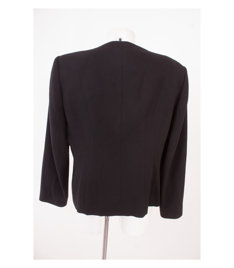 MANI Damen Blazer Gr. IT 50/16 DE 46 Reine Schwarz Wolle – Foto 4